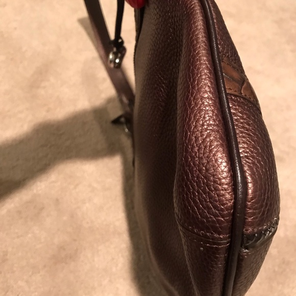 Brighton “Delina” Shoulder  Bronze Leather Bag - Picture 6 of 8